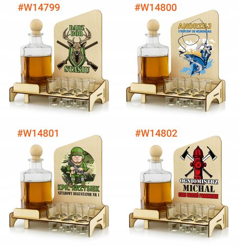 Karafka barek kieliszki z nadrukiem URODZINY 60 na Arena.pl