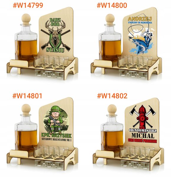 Karafka barek kieliszki z nadrukiem URODZINY 60 zdjęcie 8