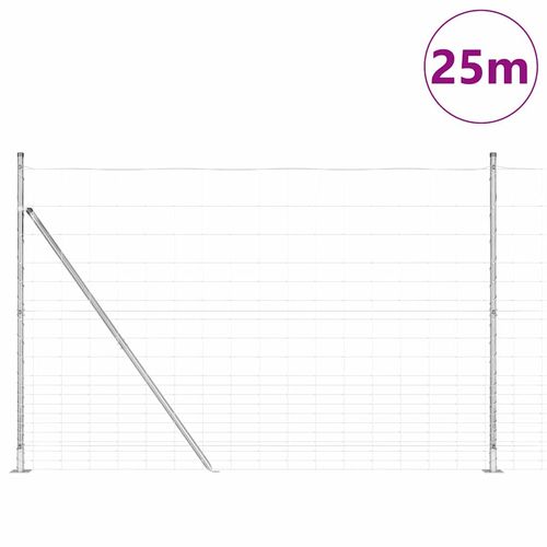 Ogrodzenie pastwiskowe Srebrny 25 x 1.6 m Stal galwanizowana na Arena.pl