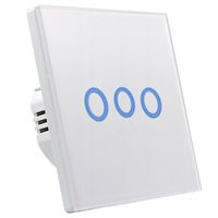 WŁĄCZNIK ŚWIATŁA LED POTRÓJNY SZKLANY DOTYKOWY