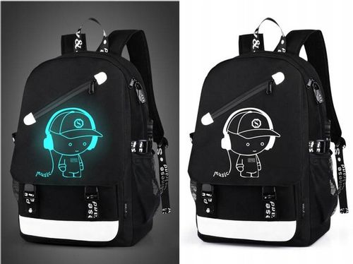 PLECAK SZKOLNY ŚWIECĄCY MŁODZIEŻOWY DUŻY A4 PIÓRNIK LISTONOSZKA SET3 USB na Arena.pl