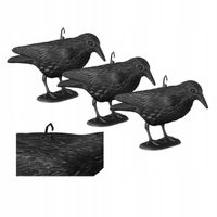 Duży Kruk Odstraszacz Ptaków Gołębi Szpaków Ptaki Na Balkon Czarny 3 Szt