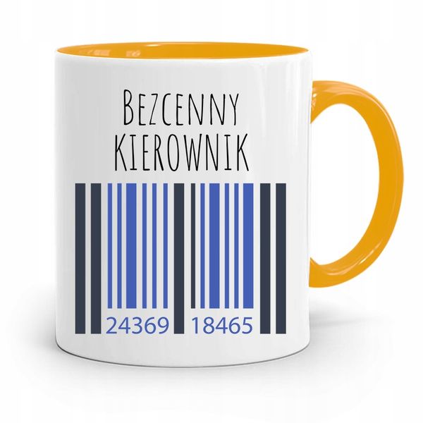 Kubek Żółty Kierownika Bezcenny Kierownik Prezent Z Nadrukiem Ze Zdjęciem zdjęcie 1