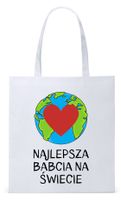 Dla Babci Babuni Prezent Torba Eco Biała Shopper Z Nadrukiem Ze Zdjęciem