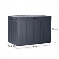 Skrzynia Ogrodowa do Balkonu Prosperplast BoardeBox 190L Antracyt