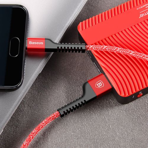 Kabel USB Type-C Baseus Anti-break 2A 150cm czerwony na Arena.pl