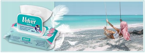 Velvet papier toaletowy nawilżany INTIMA 16 szt na Arena.pl