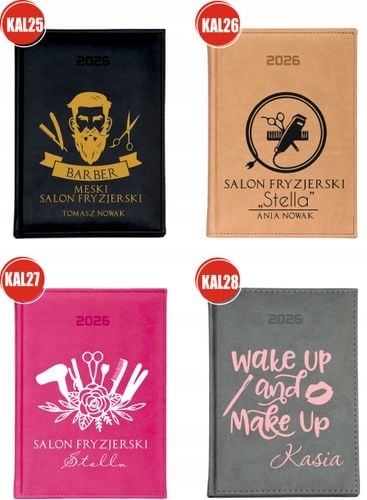Stylowy prezent kalendarz książkowy A5 2026 rok z nadrukiem UV z imieniem na Arena.pl
