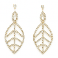 kolczyki kryształowe, ozdobne, wiszące złote k1503z