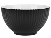 Miseczka salaterka porcelanowa 590 ml czarna matowa wypukły ryflowany wzór