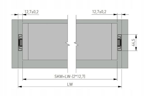 Prowadnica kulkowa H45 GTV PRO do szuflad 600 mm pełny wysuw udźwig na Arena.pl