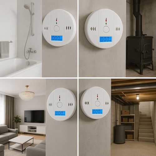 CZUJNIK CZUJKA CZADU TLENKU WĘGLA - CO- BEZPRZEWODOWY GŁOŚNY RIWALL na Arena.pl