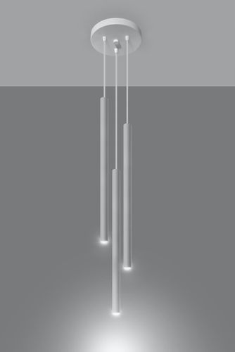 LAMPA wisząca Pastelo SL.0467 Sollux metalowa OPRAWA zwis kaskada tuby sople białe na Arena.pl