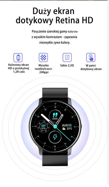 SMARTWATCH UNISEX GRAVITY GT1-4 - PULSOMETR, WŁASNE TARCZE (sg015d) zdjęcie 10