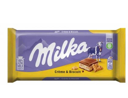 MILKA CZEKOLADA 100g CREME AND BISCUITS zdjęcie 1