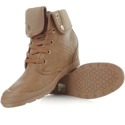 Botki wedges  9940 KHAKI - 39 na Arena.pl