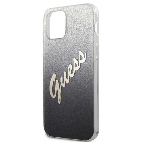 Guess GUHCP12SPCUGLSBK iPhone 12 mini 5,4" czarny/black hardcase Glitter Gradient Script na Arena.pl