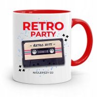 Dla Dja Muzyka Kubek Czerwony Retro Dj Prezent Z Nadrukiem Ze Zdjęciem