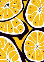 Plakat 13x18cm Nowoczesny Owoce I Cytryny I  Pop Art Vintage do Salonu