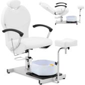 fotel kosmetyczno podologiczny do pedicure z podnóżkiem i brodzikiem