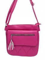 The Grace Bags - torebka listonoszka kieszonka przeszycia fuksja LH2403