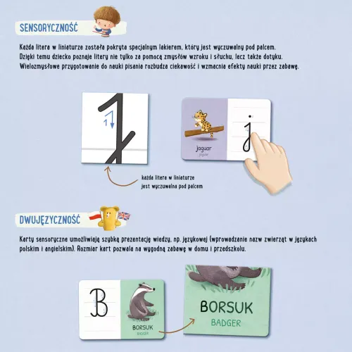 Gra edukacyjna dla dzieci dla przedszkolaków Feluś i Gucio poznają literki na Arena.pl