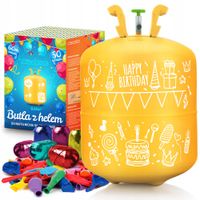 2X Butla z helem Ricokids 0.42 m³ z balonami i wstążką