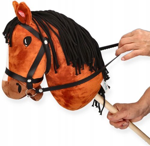 Premium Hobby Horse Konik na patyku Głowa konia kiju Skoczek GNIADEK na Arena.pl
