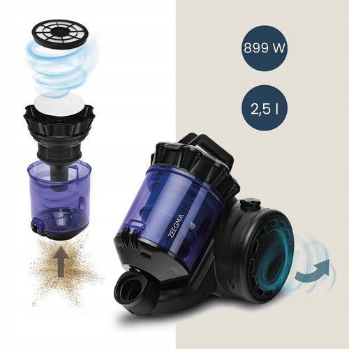 ODKURZACZ CYKLONOWY 4000W BEZ WORKÓW TURBO MOC SYSTEM SSANIA 2,5L ZEEGMA na Arena.pl