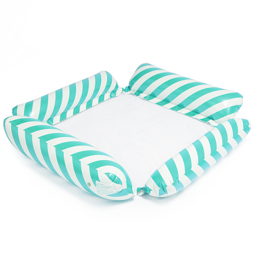 Materac Dmuchany Do Pływania Plażowy Z Siatką Niebieski na Arena.pl