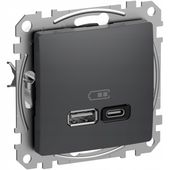 ŁADOWARKA USB TYP A+C 3A 45W PRO SEDNA DESIGN ANTRACYT SCHNEIDER SDD114404