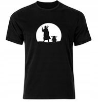 Koszulka męska czarna MANDALORIAN BABY YODA S-XXL