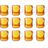 ZESTAW SZKLANEK Z UCHEM 250ML KUBEK CLASSIC 12SZT SZKLANKI DO HERBATY KAWY