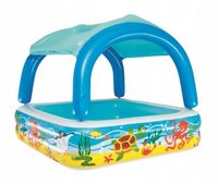 Basen Brodzik dla Dzieci Ogrodowy Dmuchany z Dachem Daszkiem Ocean 140x140