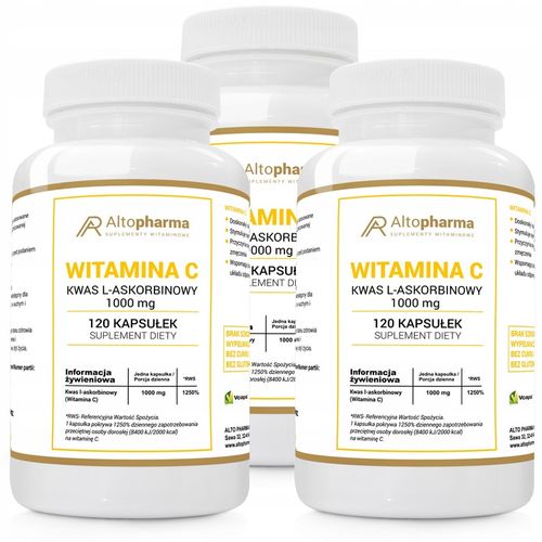 WITAMINA C 1000mg KWAS L-ASKORBINOWY WEGE 120 kaps na Arena.pl