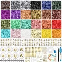 Zestaw koralików DIY do bransoletek 24 kolory