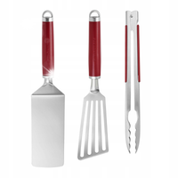 KitchenAid komplet zestaw 3 narzędzi do grilla grillowania szczypce łopatki