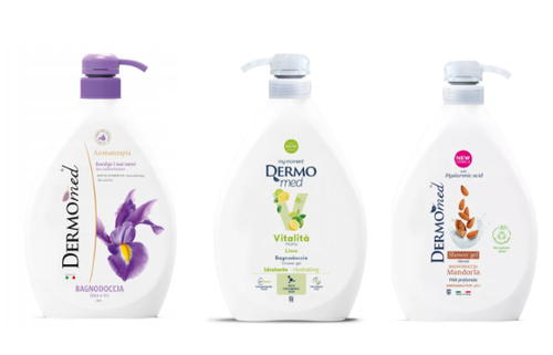 Dermomed Zestaw - 3X Żel Pod Prysznic 1000 Ml - Migdał, Irys, Lime na Arena.pl