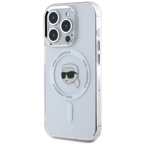 Etui Karl Lagerfeld do iPhone 15 Pro, Biały, MagSafe zdjęcie 2