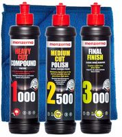 MENZERNA ZESTAW PASTA POLERSKA 1000 2500 3000 DO POLEROWANIA LAKIERU AUTA