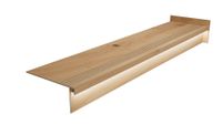 Stopnica drewnopodobna 100x30 z kapinosem, DĄB, nacięcia antypoślizgowe,LED