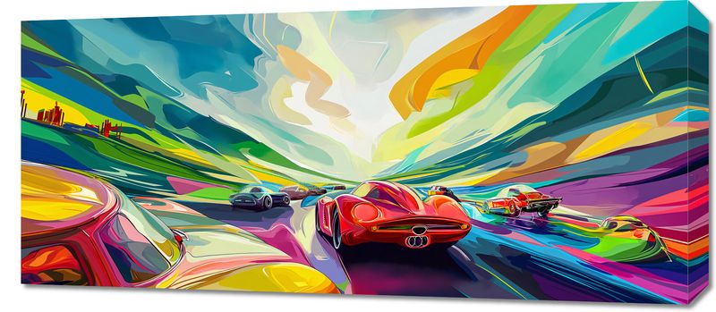 Obraz 90x40cm Wyścig Przy Barwach zdjęcie 1