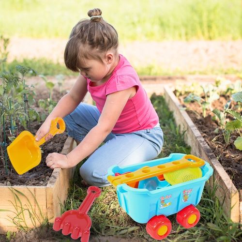 ZESTAW DO ZABAWY W PIASKU PIASKOWNICY WÓZEK TACZKA FOREMKI ŁOPATKI na Arena.pl