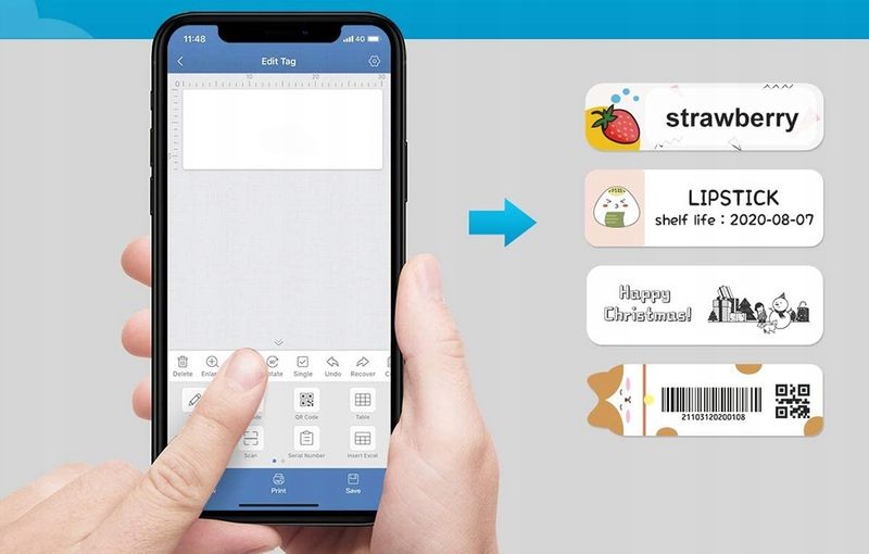 Niimbot D11 Drukarka Termiczna Etykiet Bluetooth zdjęcie 6