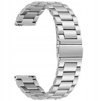 PASEK BRANSOLETA DO ZEGARKA SMARTWATCHA UNIWERSALNA 22mm SREBRNA +TELESKOPY