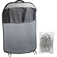 Osłona Na Tył Fotela Mata Ochronna Szara Eko Skóra Organizer Kopaczka