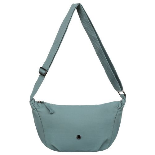 niebieska torebka damska z poliestru z kieszenią zamykaną na suwak na Arena.pl