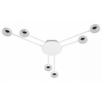 ŻYRANDOL LED ZYBI 6XGX53 STALOWY 15W BIAŁY DESIGNERSKI