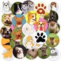 NAKLEJKI NA ZESZYT NALEPKA Z POSTACIAMI KÓŁKO PIES PIESEK ZWIERZ WZORY 23EL