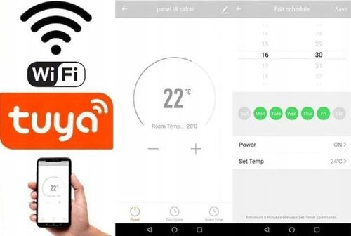 GRZEJNIK elektryczny na podczerwień IR 770W pilot WIFI TUYA energooszczędny na Arena.pl